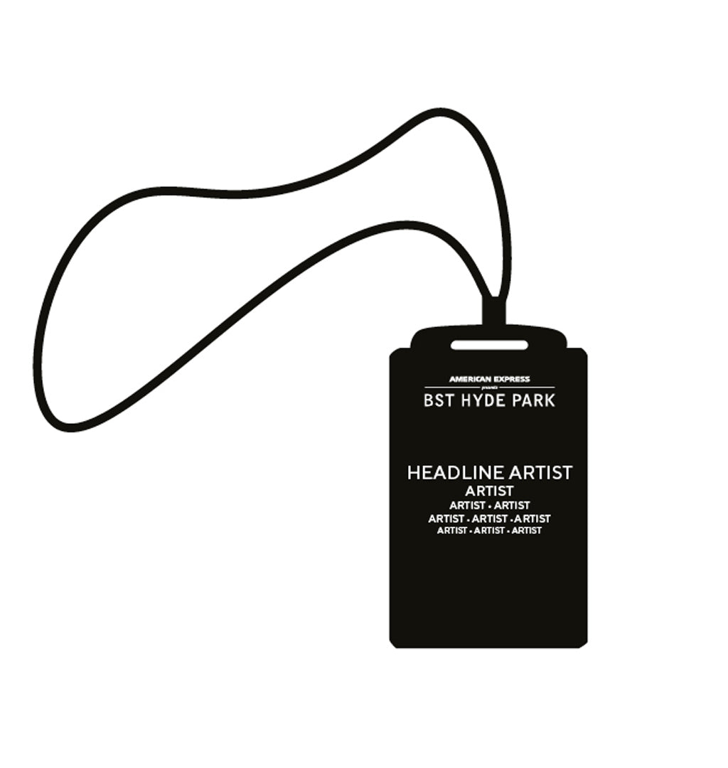Pre-order the CLICK & COLLECT: Zach Bryan Sunday 29th June Event Programme & Lanyard from BST Hyde Park—featuring a black and white event lanyard, ideal as a keepsake for Zach Bryan fans.