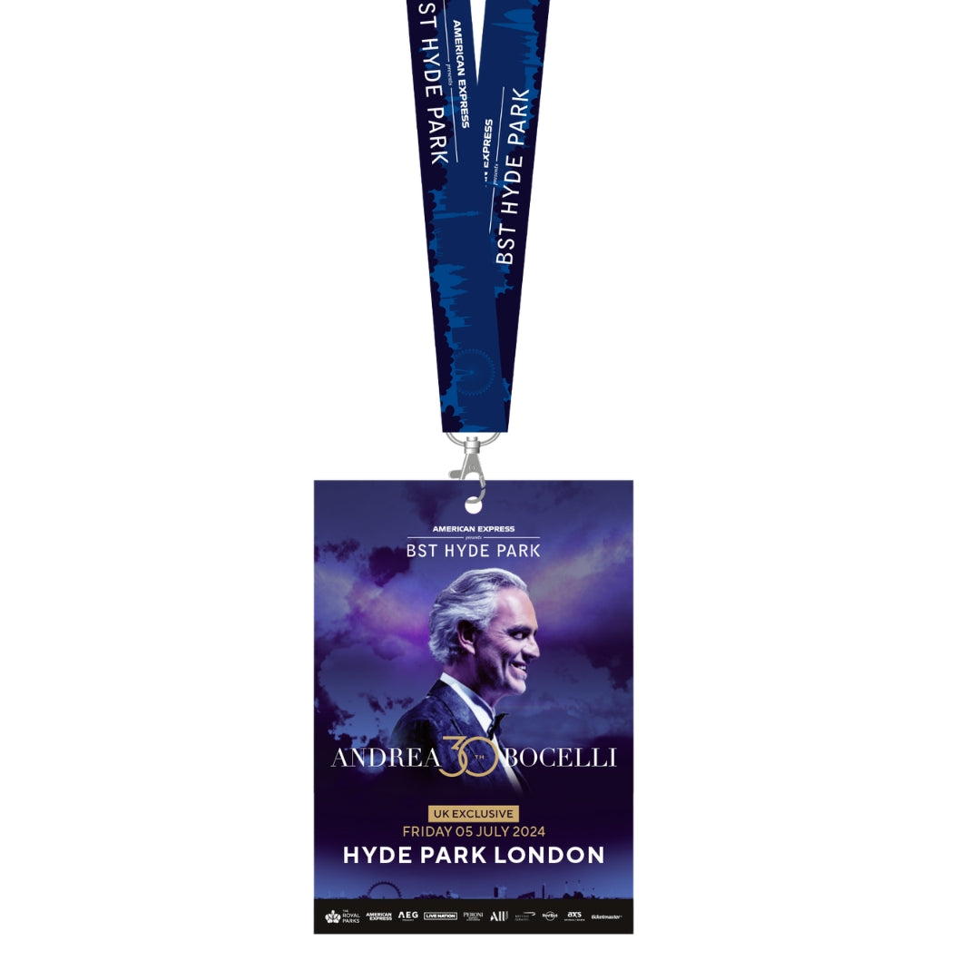 Andrea Bocelli Event Lanyard Programme