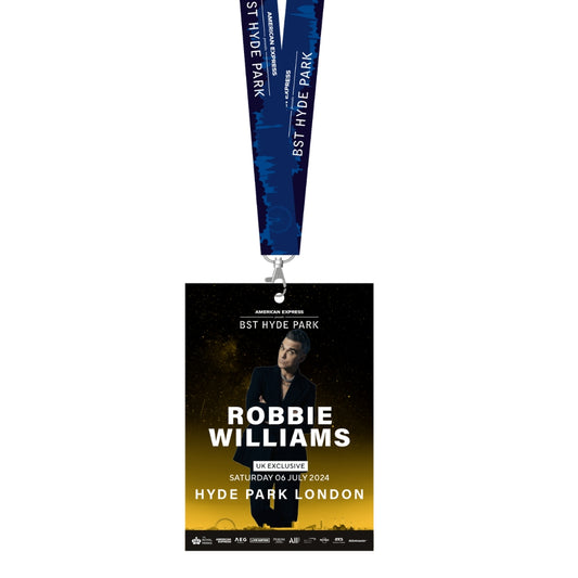 Robbie Williams Event Lanyard Programme